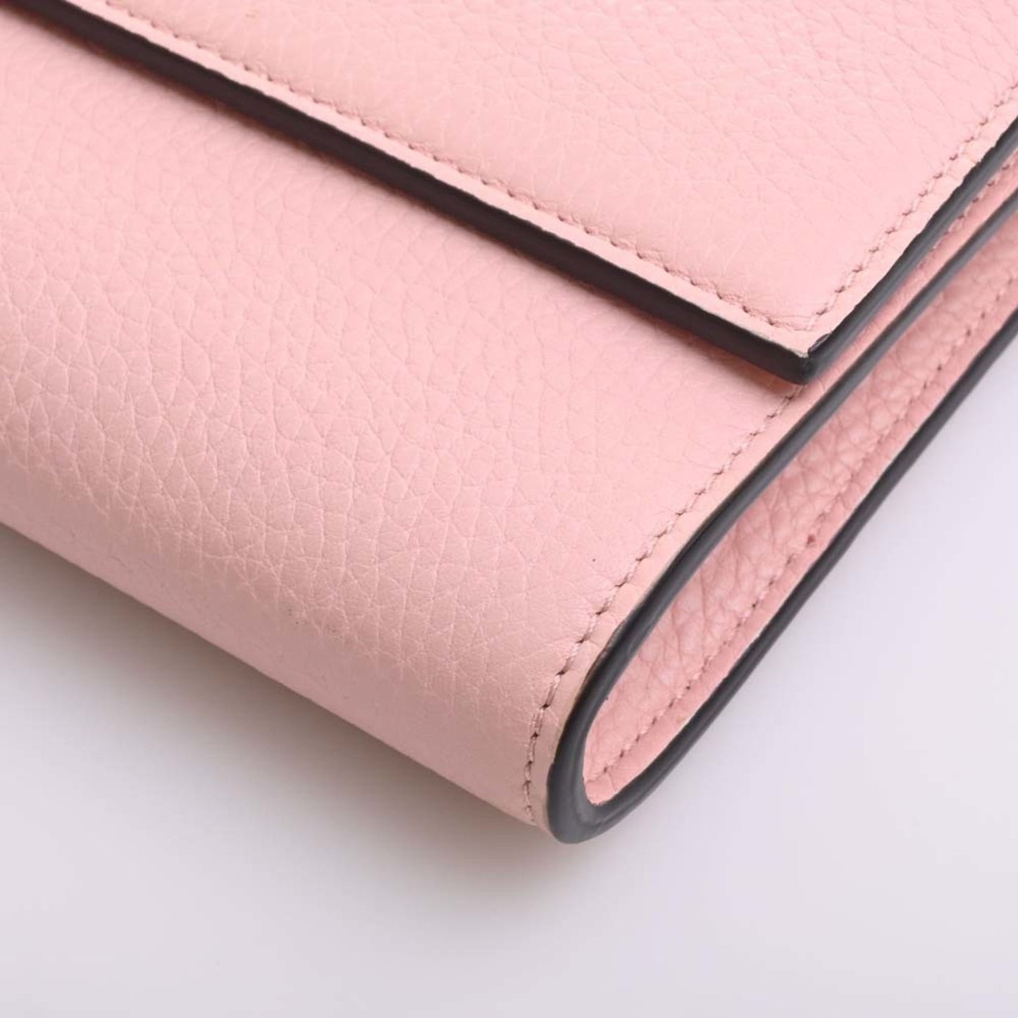 GUCCI Leather Animanie Bee Shoulder Bag 498097 Pink Women's