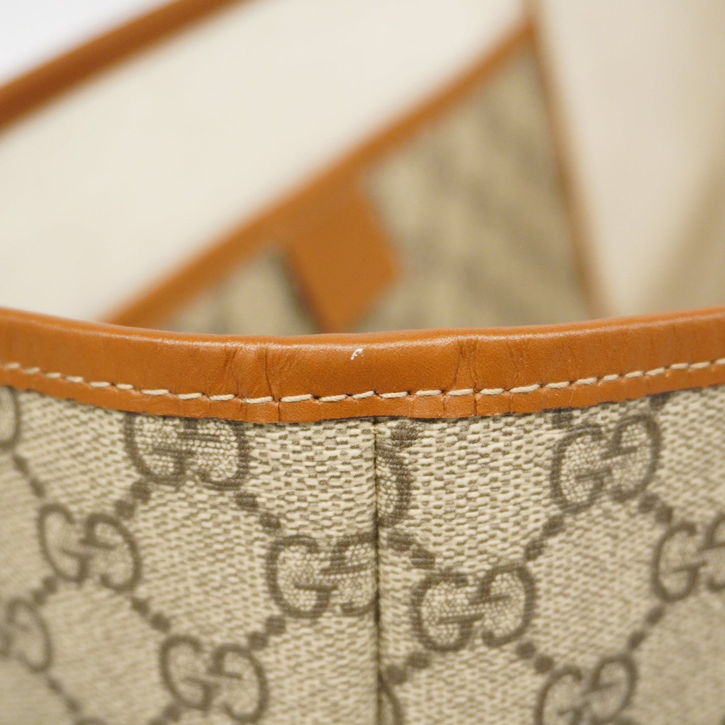 Gucci Sherry Line 211134 Women's GG Supreme Tote Bag Beige