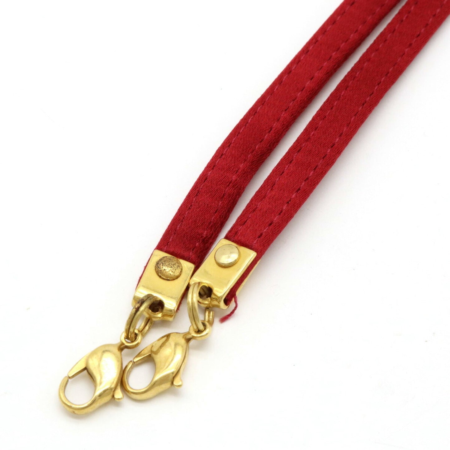 GUCCI Bamboo Handbag Shoulder Bag Satin Red 005.781.0315