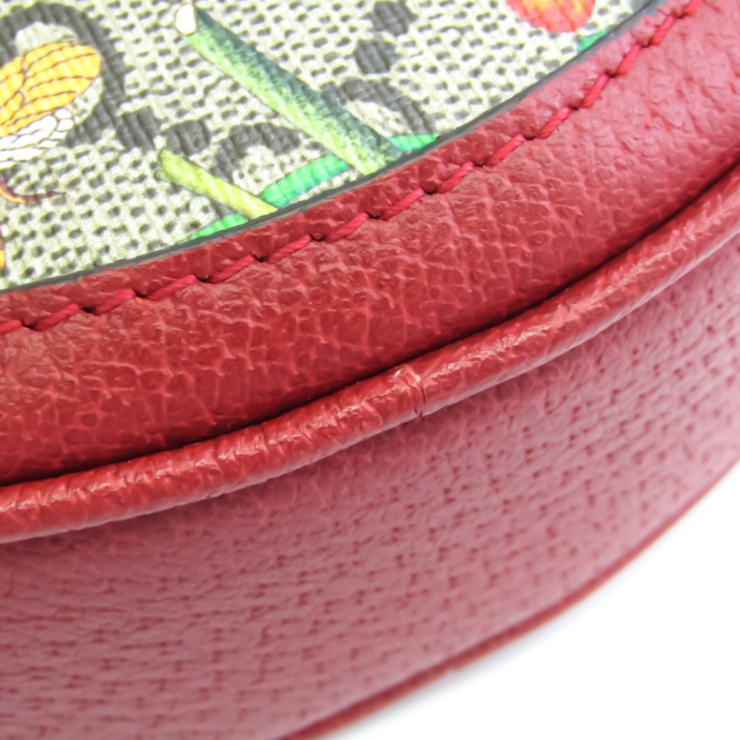Gucci Ophidia GG Flora 598661 Women's GG Canvas,Leather Backpack Green,Red Color