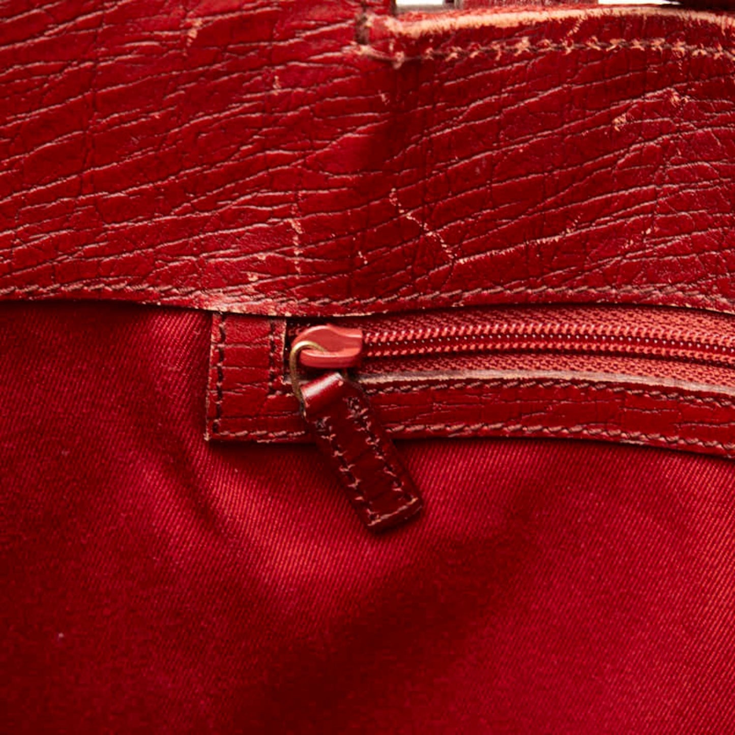 GUCCI GG canvas handbag tote bag 106251 red leather ladies