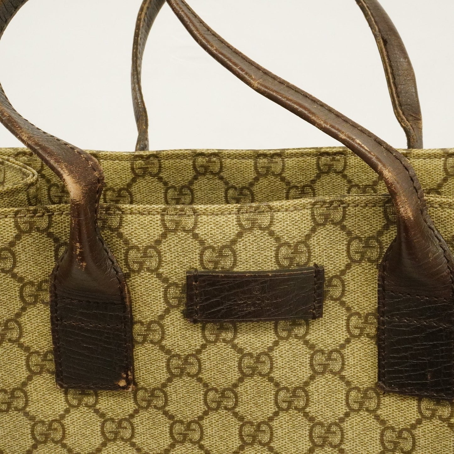 Gucci 91249 Women's GG Supreme Tote Bag Beige