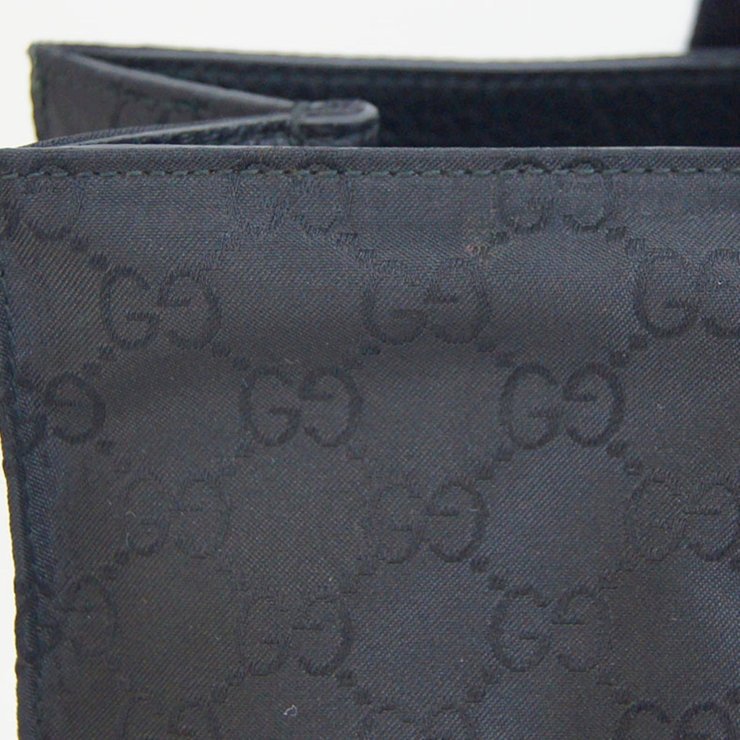 Gucci GG Nylon Tote Bag 449178 Black Shoulder Men's Pattern