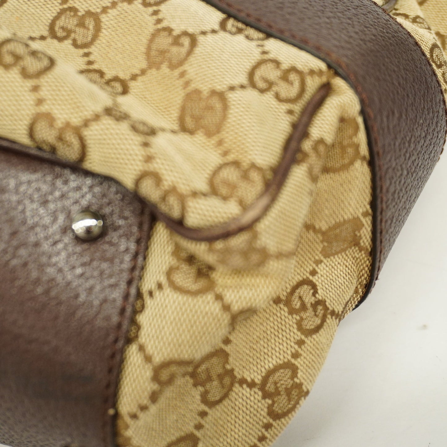 GUCCI GG Canvas 113011 Women's Tote Bag Beige,Brown