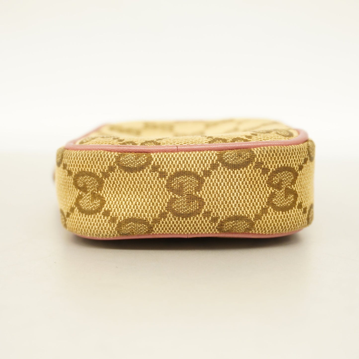 GUCCIAuth Pouch 548393 Women's GG Canvas,Leather Beige,Pink