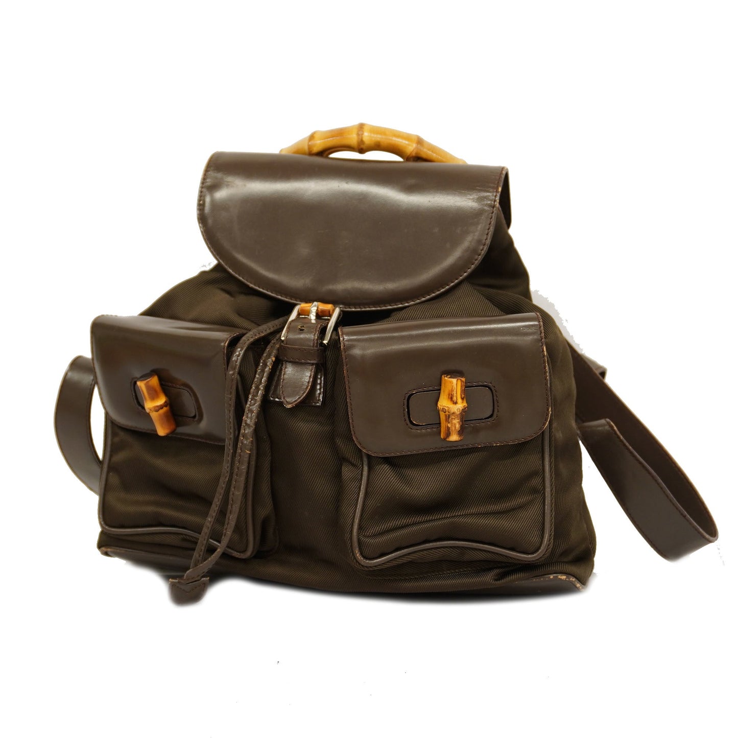 GUCCI Bamboo Rucksack 003 2058 0016 5 Women's Nylon Backpack Brown