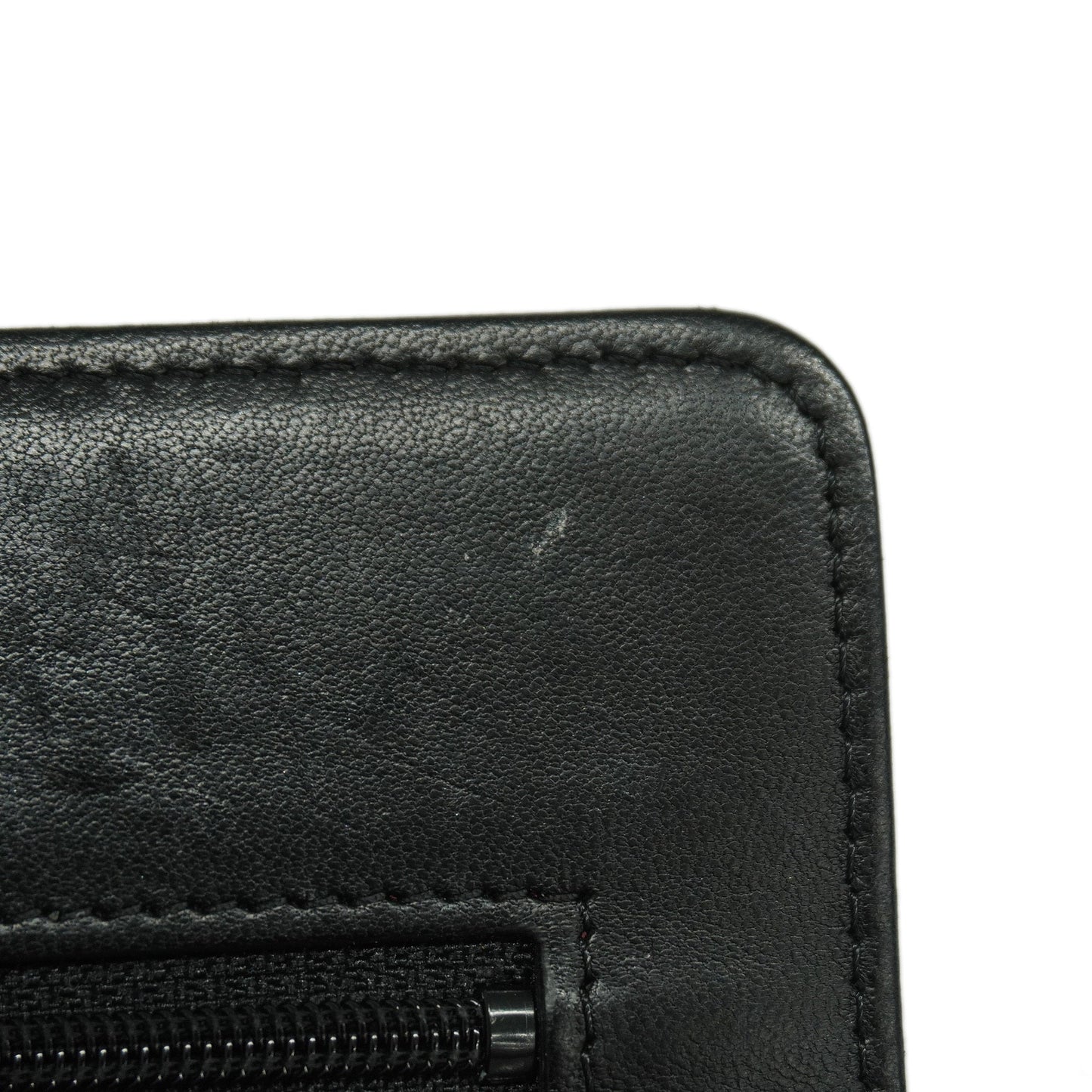 ChanelAuth Matelasse Chain Shoulder Gold Hardware Lambskin Wallet Black