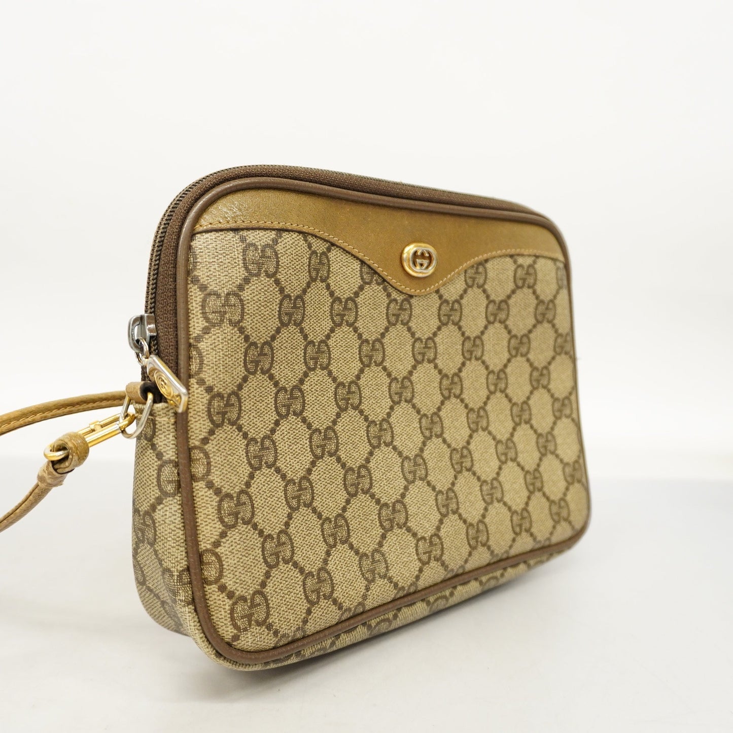 GUCCIAuth Shoulder Bag 97 02 068 Women's GG Supreme,Leather Beige