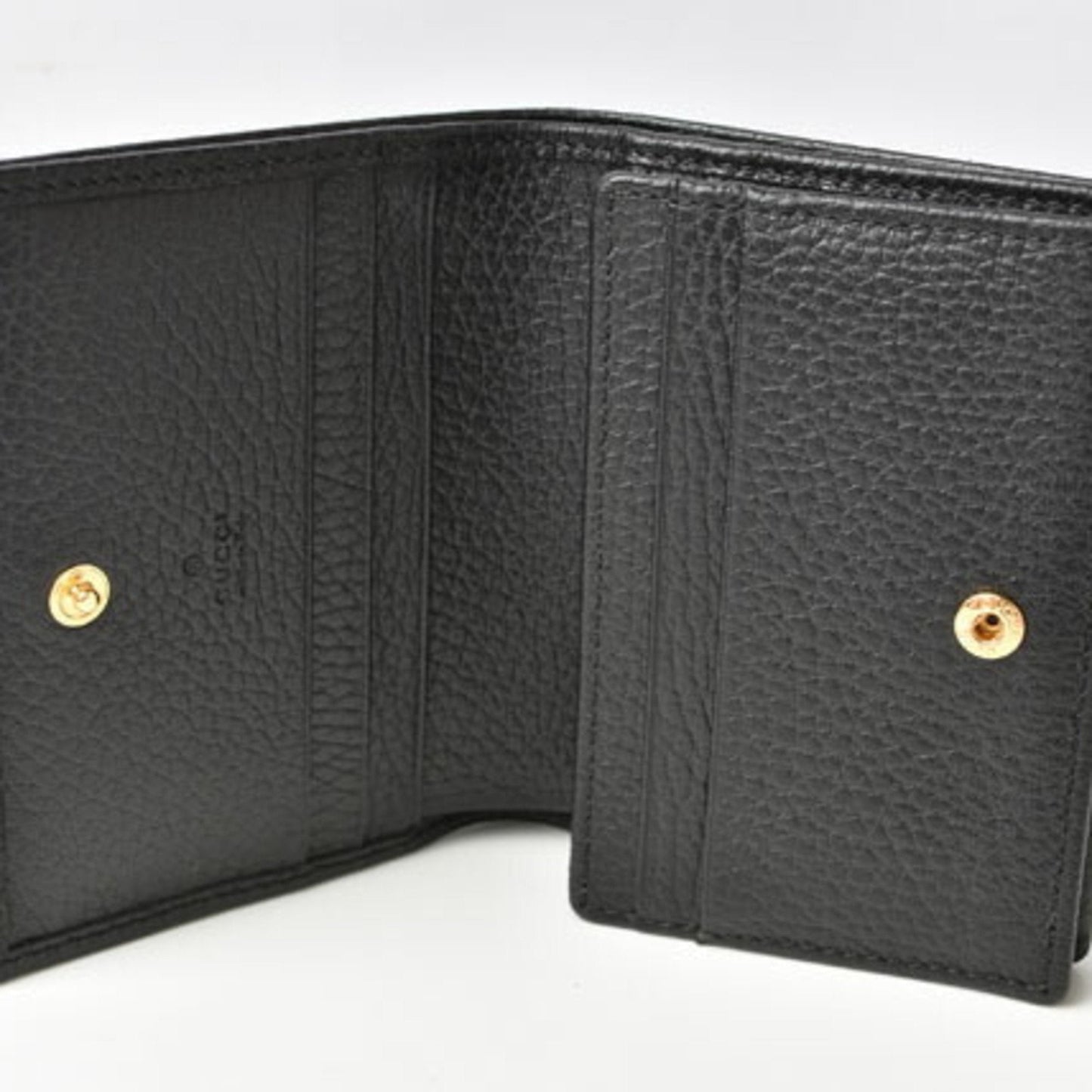 GUCCI Wallet Folding 456126 PETITE MARMONT Petit Marmont Black
