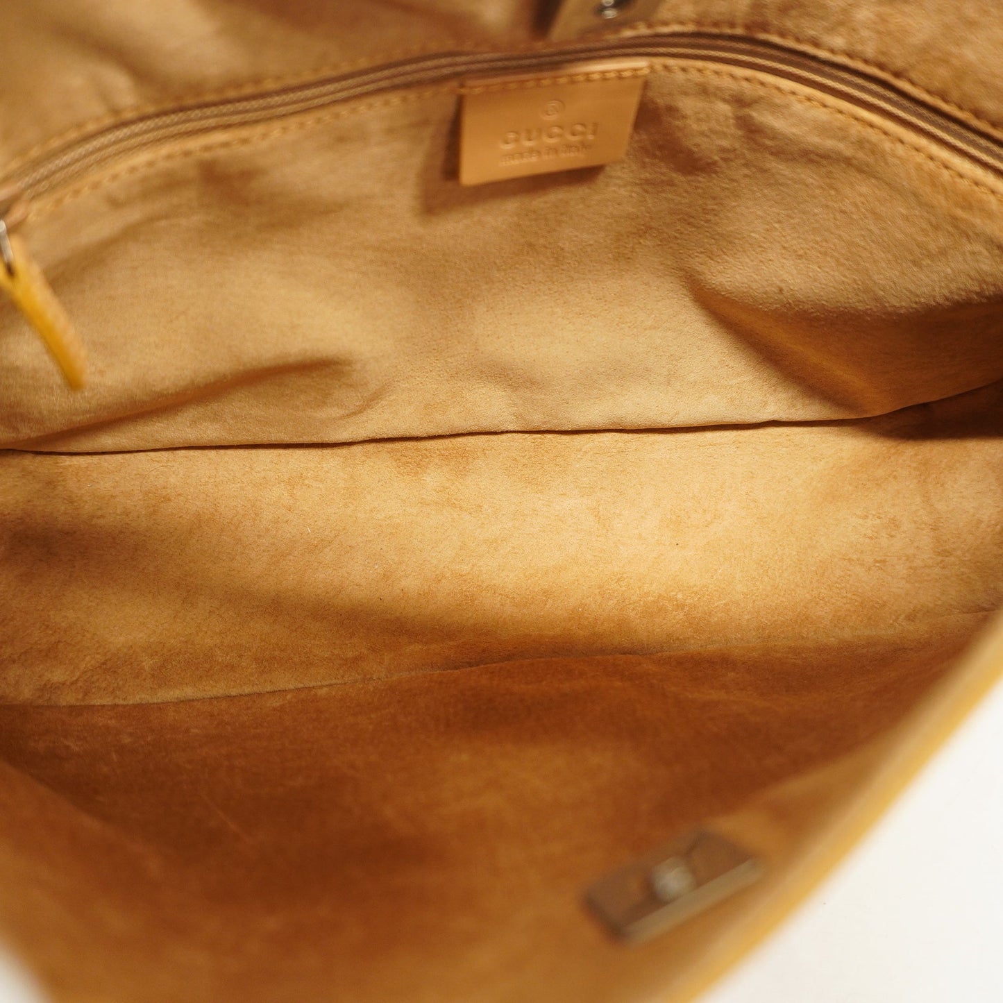 Gucci 001 3767 Women's Leather Shoulder Bag Beige
