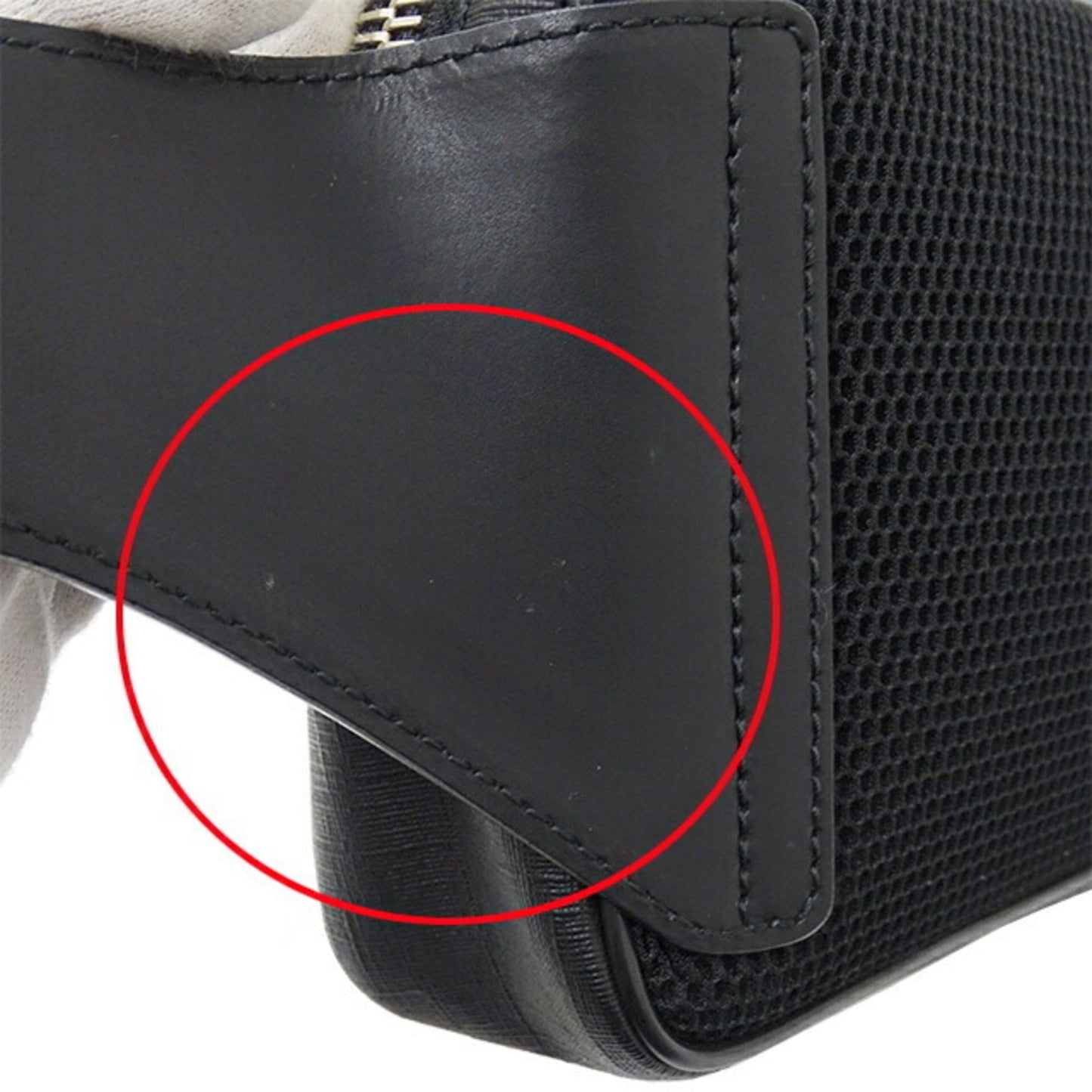 GUCCI bag men's body waist belt black 474293