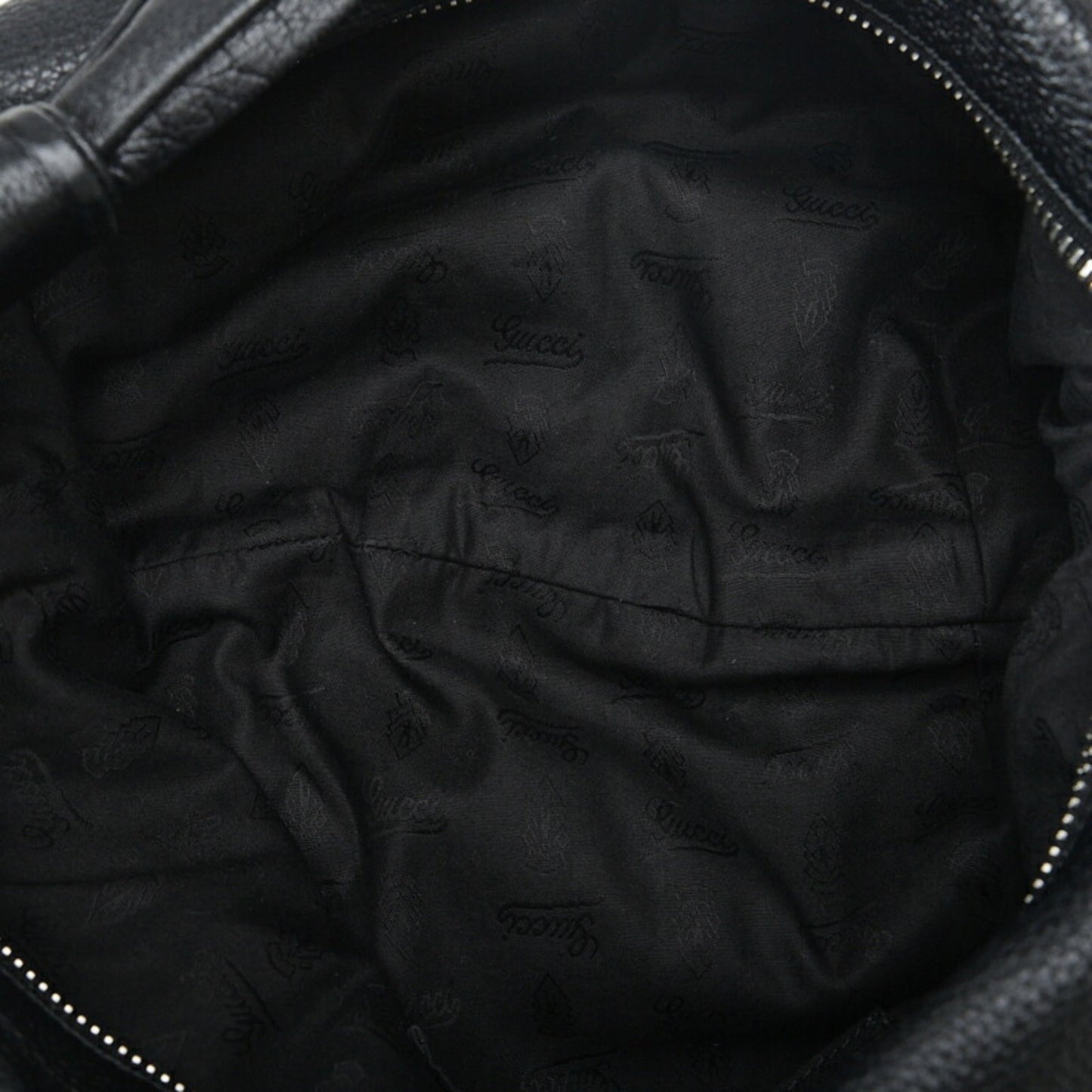 GUCCI Bamboo Hobo One Shoulder Bag 232930 Black Leather Women's
