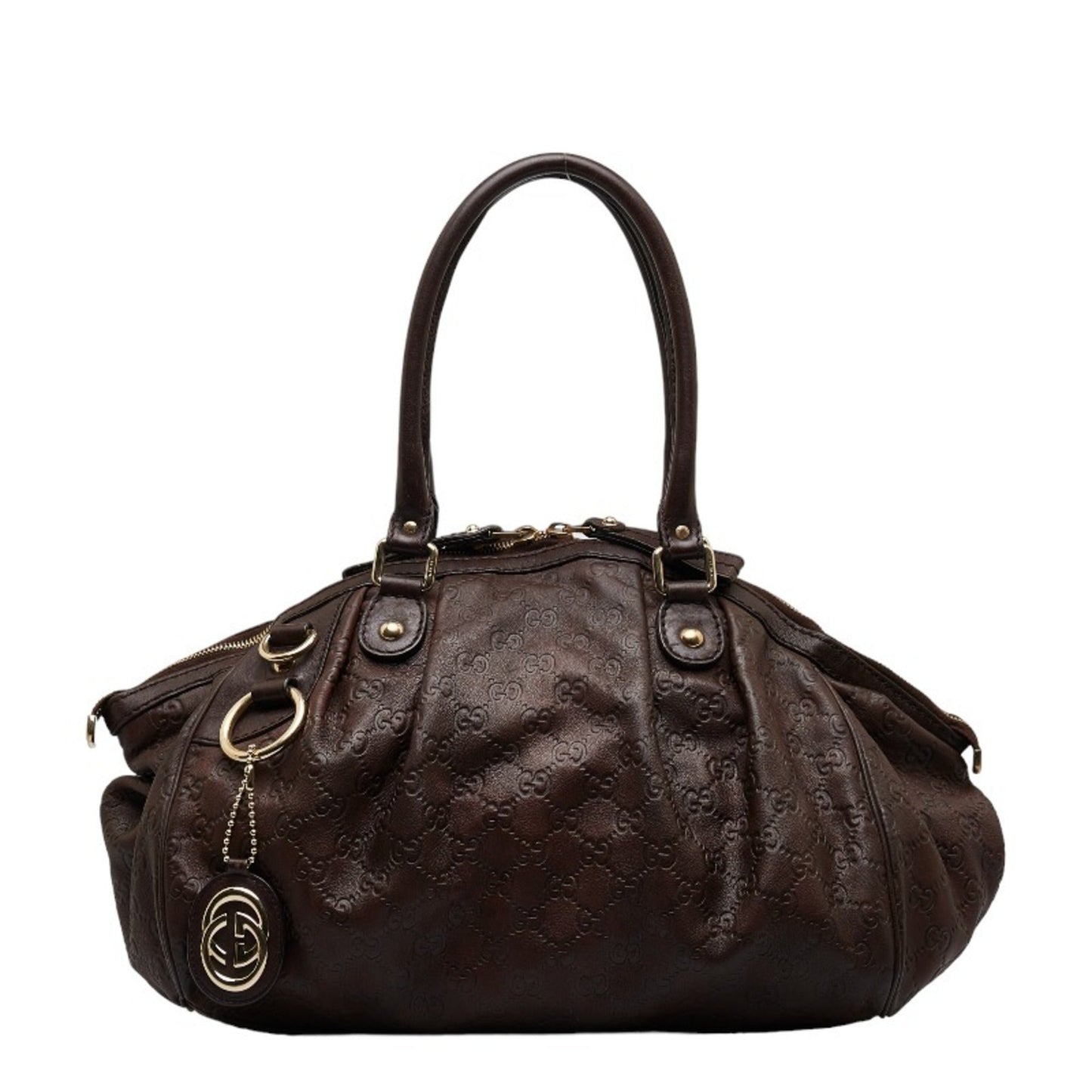 GUCCIsima Sookie Handbag Shoulder Bag 2WAY 223974 Brown Leather Ladies