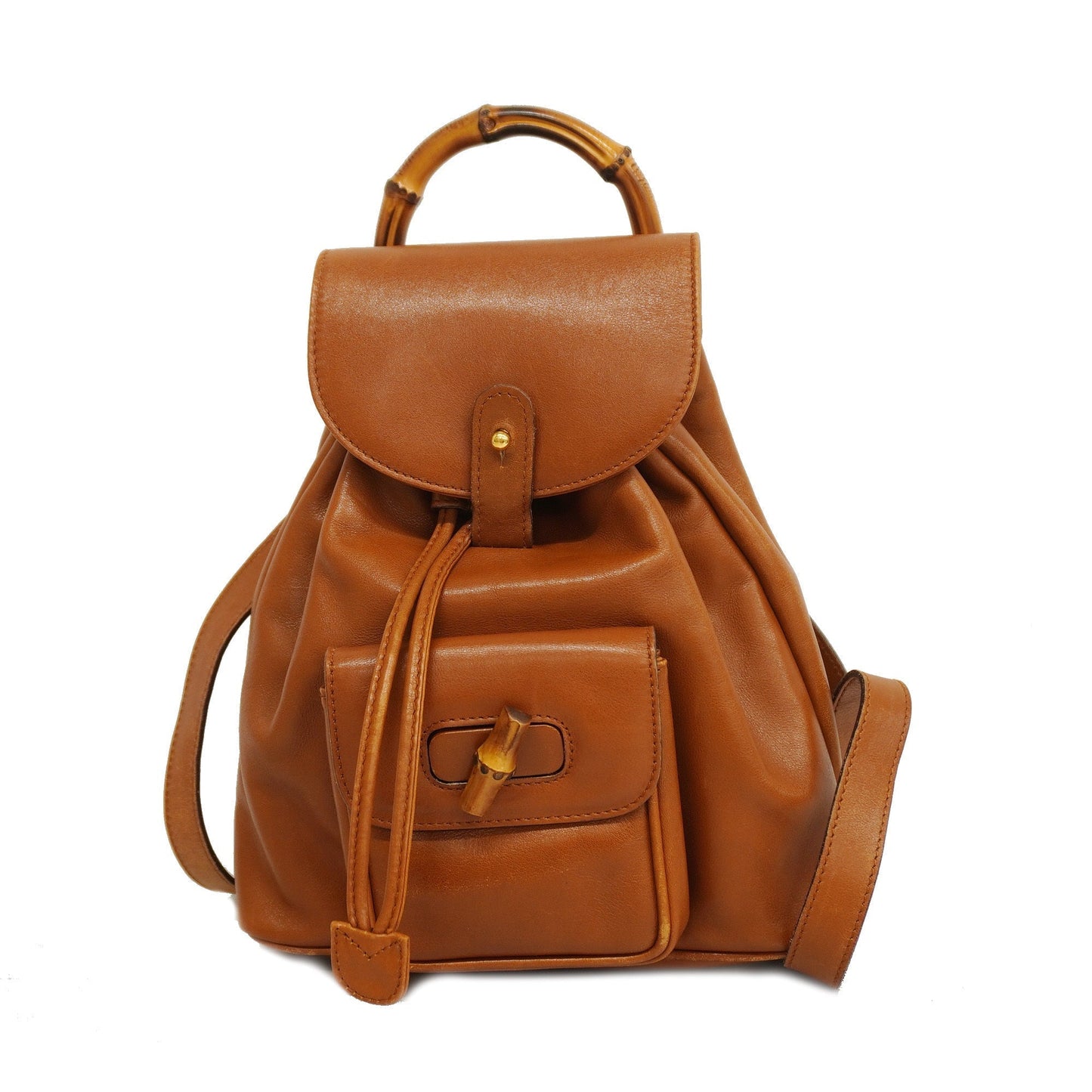 GUCCI Bamboo Rucksack 003 1705 0030 Women's Leather Backpack Brown