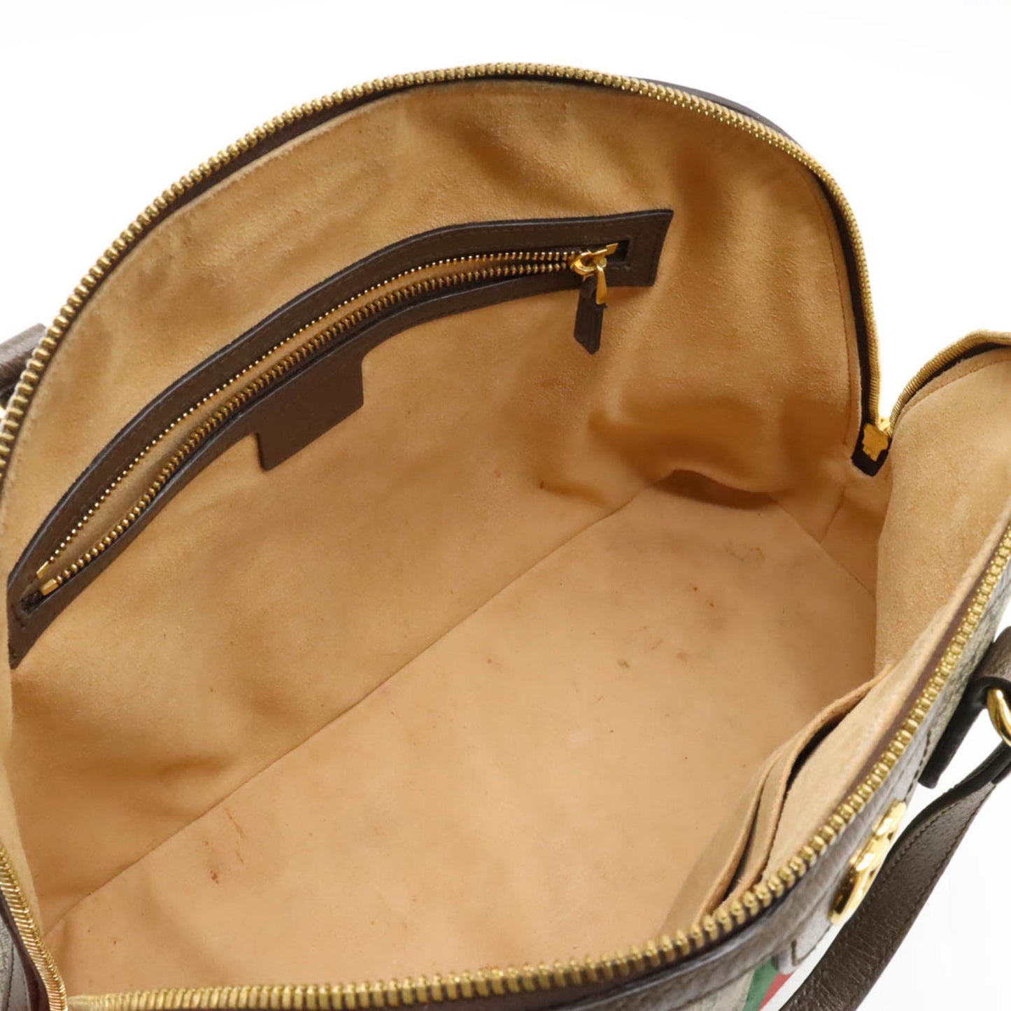 GUCCI Ophidia GG Supreme Medium Handbag Shoulder Leather Beige Mocha Brown 524533