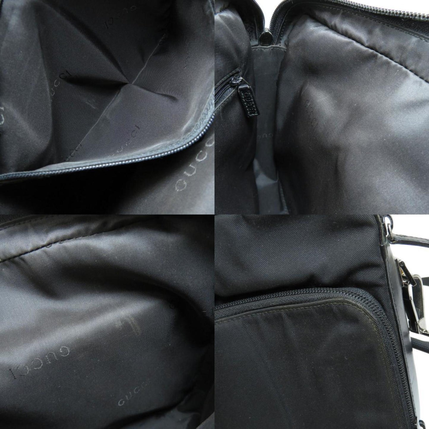 Gucci 002058 Plate Shoulder Bag Nylon Ladies GUCCI