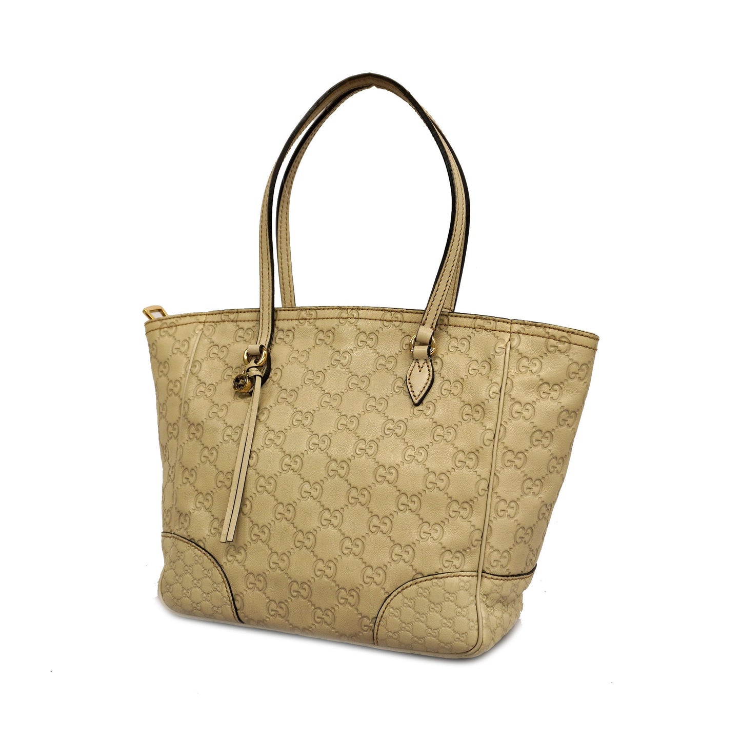 GUCCI ssima Tote Bag Shima 353119 Women's Leather Tote Bag Ivory