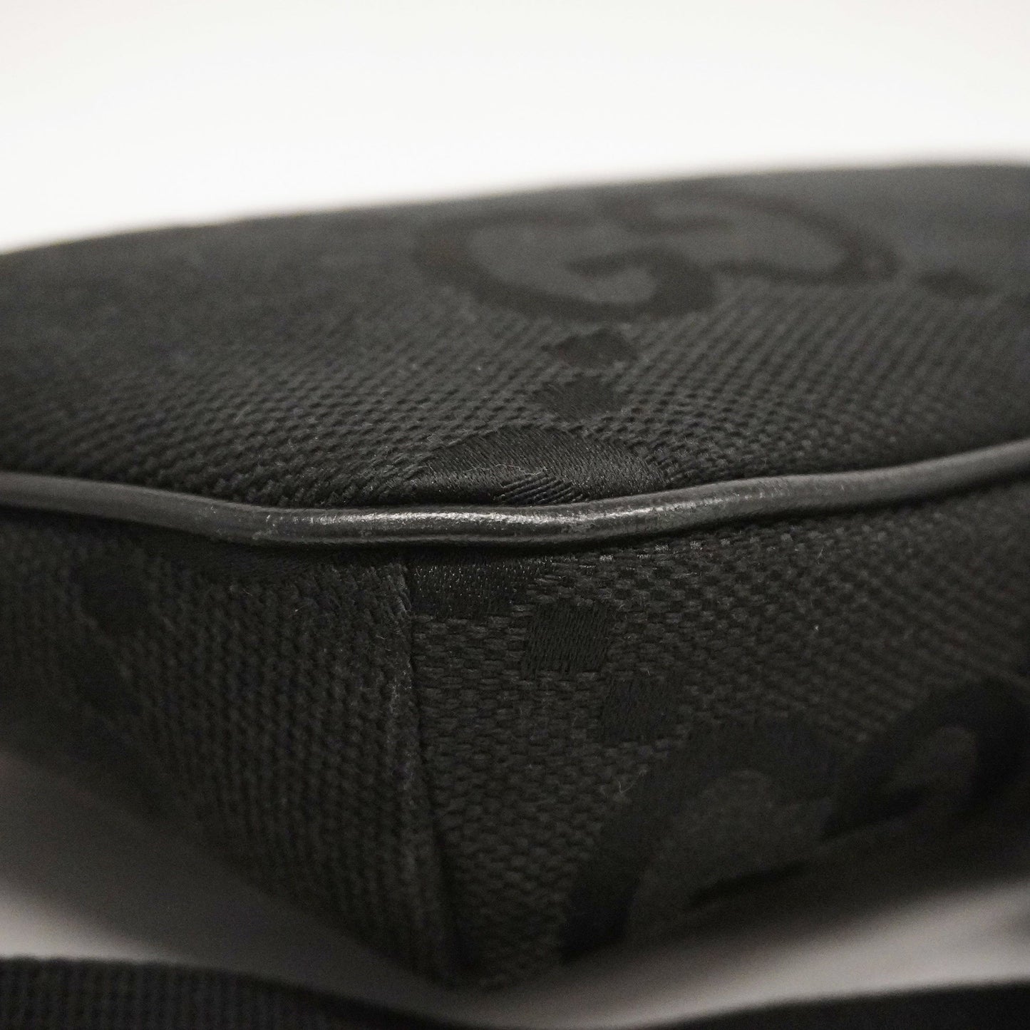 GUCCIAuth Jumbo GG Jumbo GG 696031 Unisex Canvas Sling Bag Black