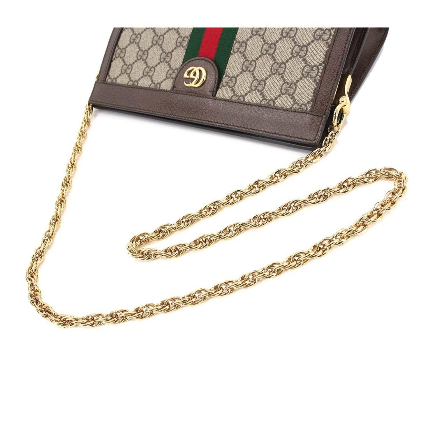 Gucci Ophidia Small Shoulder Bag Supreme Leather Beige Brown 503877