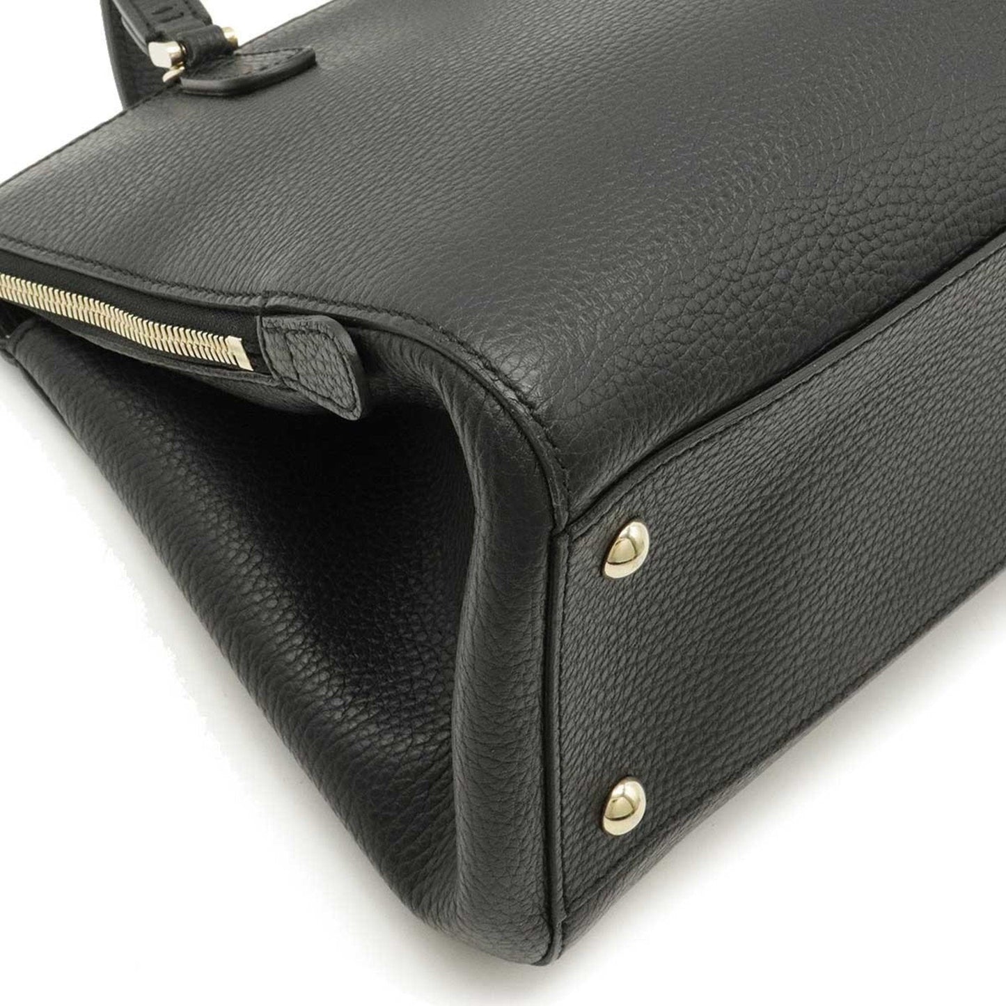 Gucci handbag tote bag shoulder leather black 391987