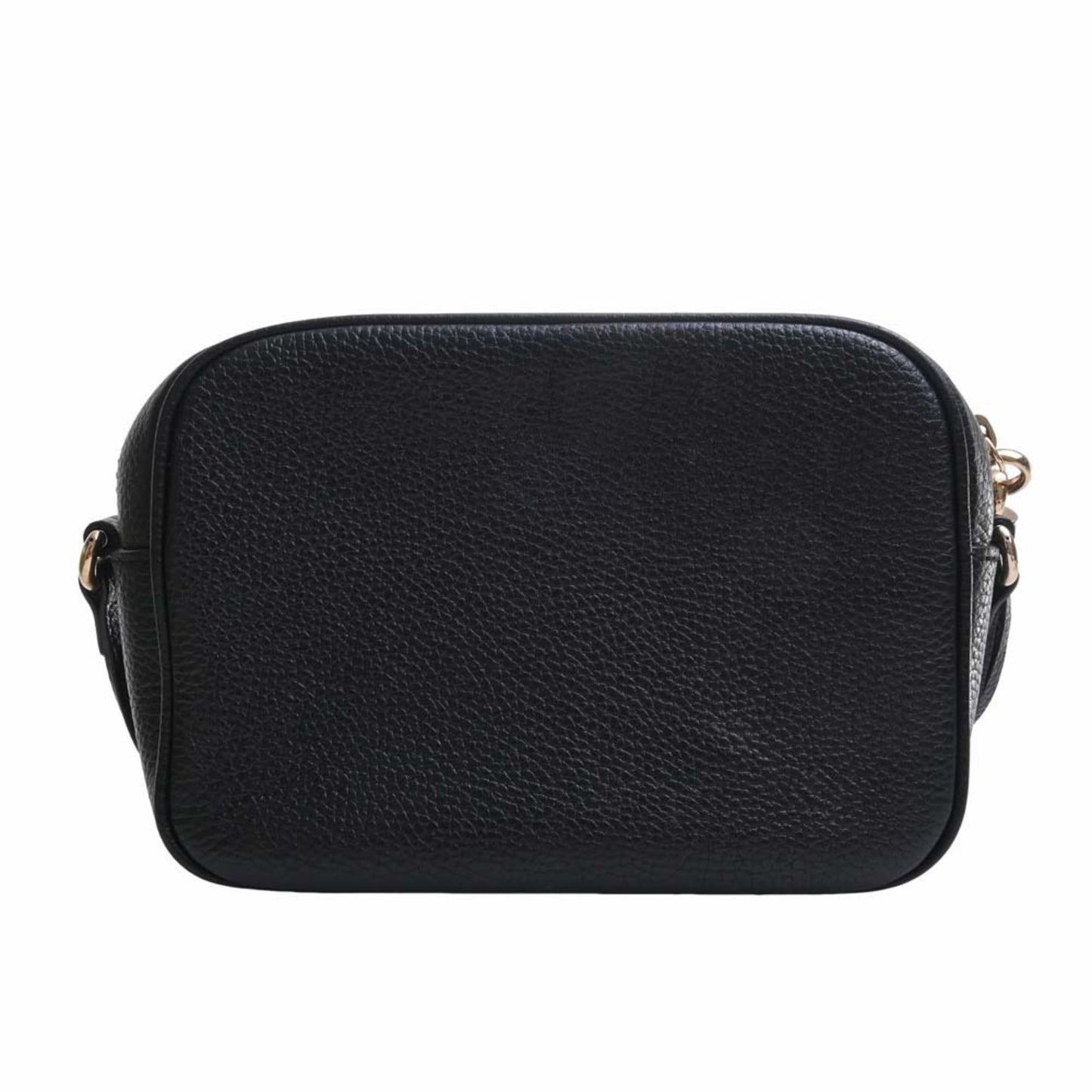 GUCCI Soho Leather Small Disco Bag Shoulder 308364 Black Ladies