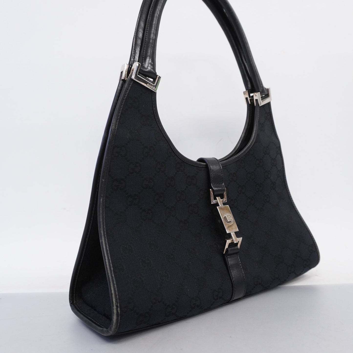 GUCCIAuth Jackie Handbag 002 1067 Women's Leather,GG Canvas Black