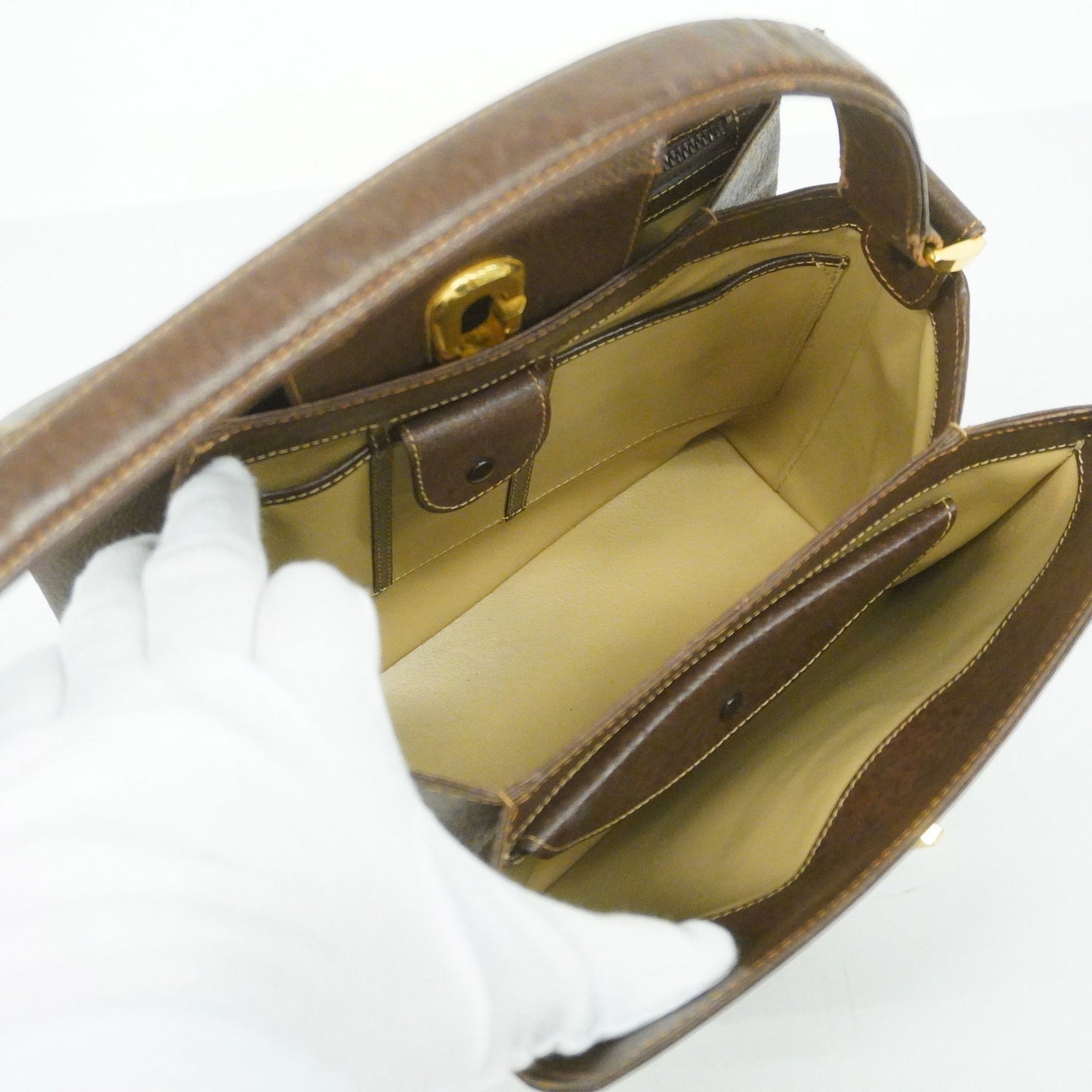 GUCCI Handbag Women's Leather Handbag Brown