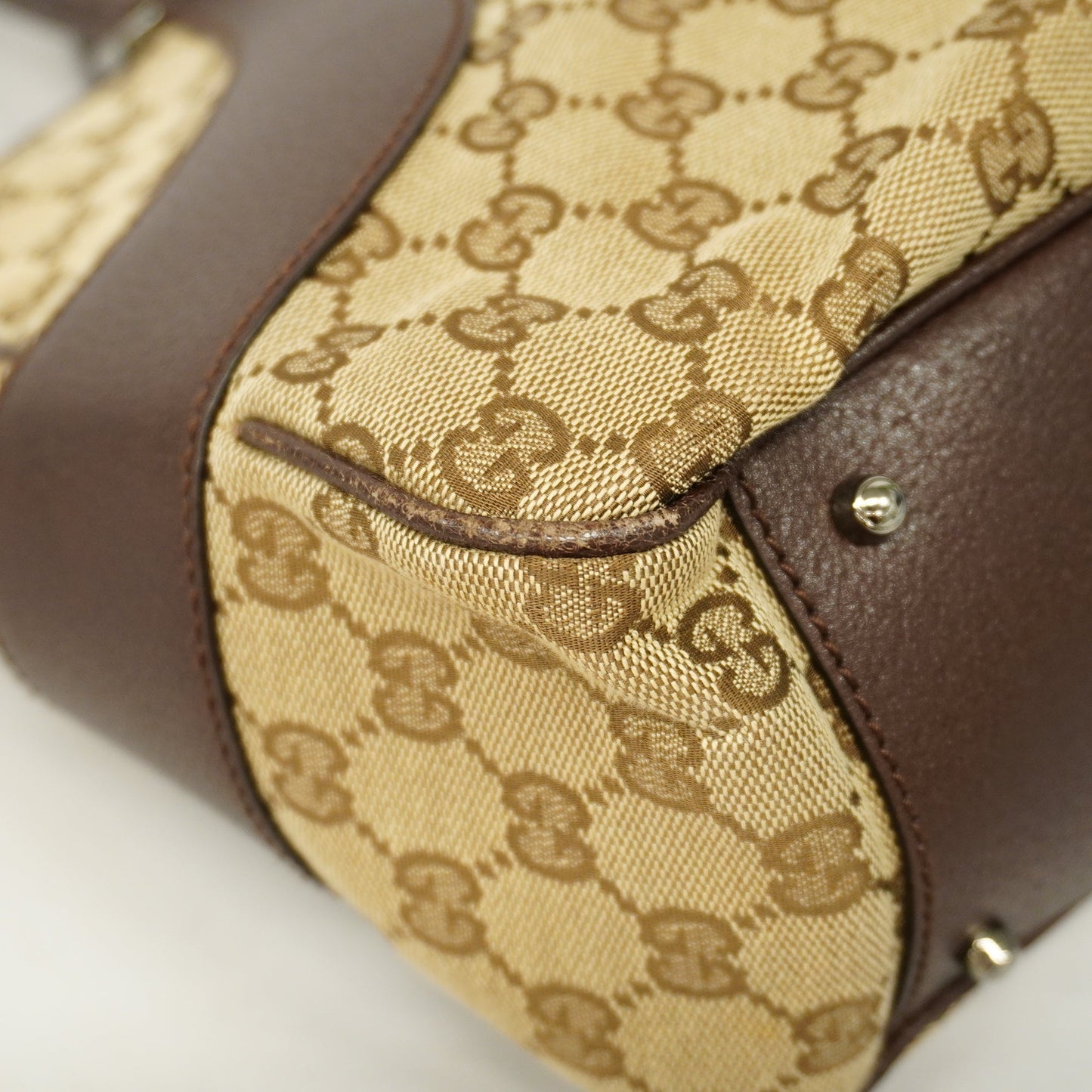 GUCCI GG Canvas 113011 Women's Tote Bag Beige,Brown