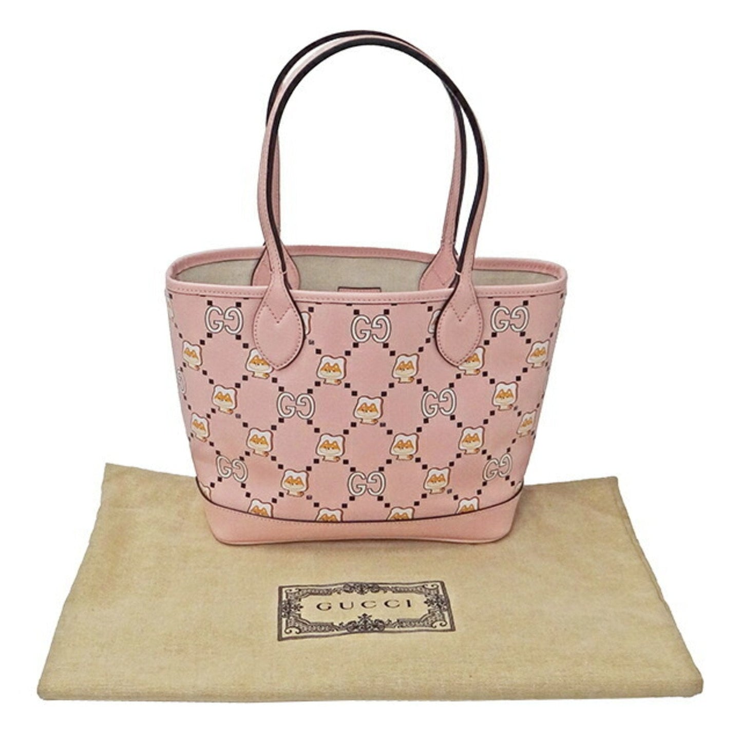 GUCCI Bag Women's Tote Leather Pikarar Pink 726762 Animal