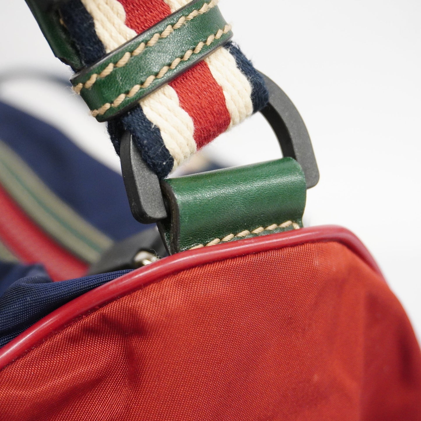 GUCCI Boston Bag 189657 Women,Men,Unisex Nylon Boston Bag Navy,Red Color