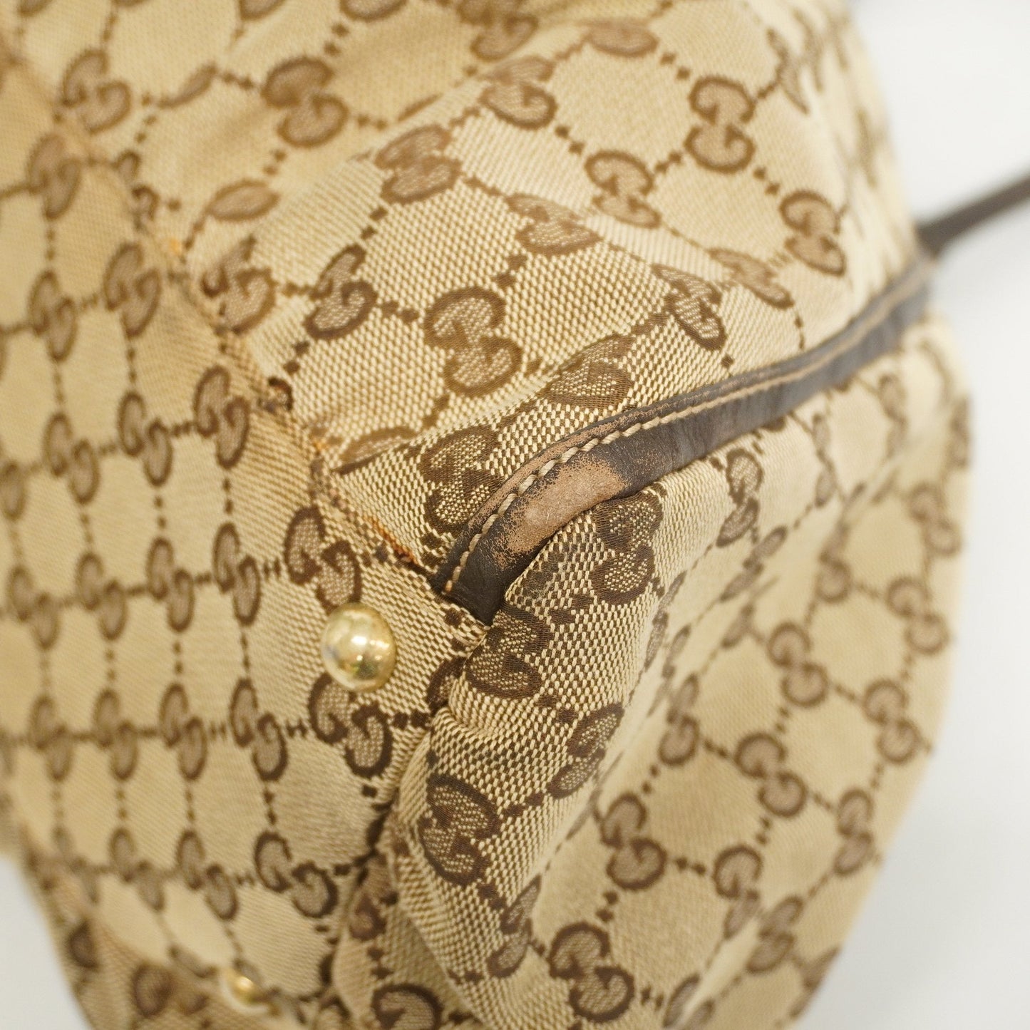 GUCCI GG Canvas Abby 189835 Women's Tote Bag Beige,Brown