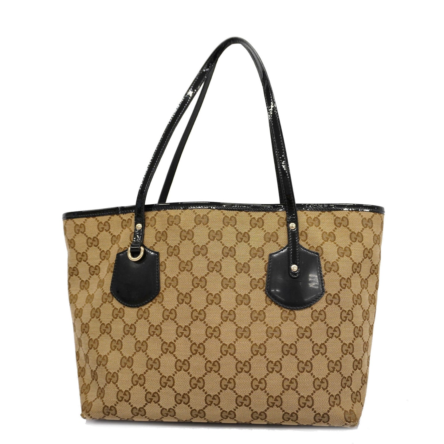 Gucci GG Canvas Tote Bag 211976 Women's Canvas Tote Bag Beige,Black
