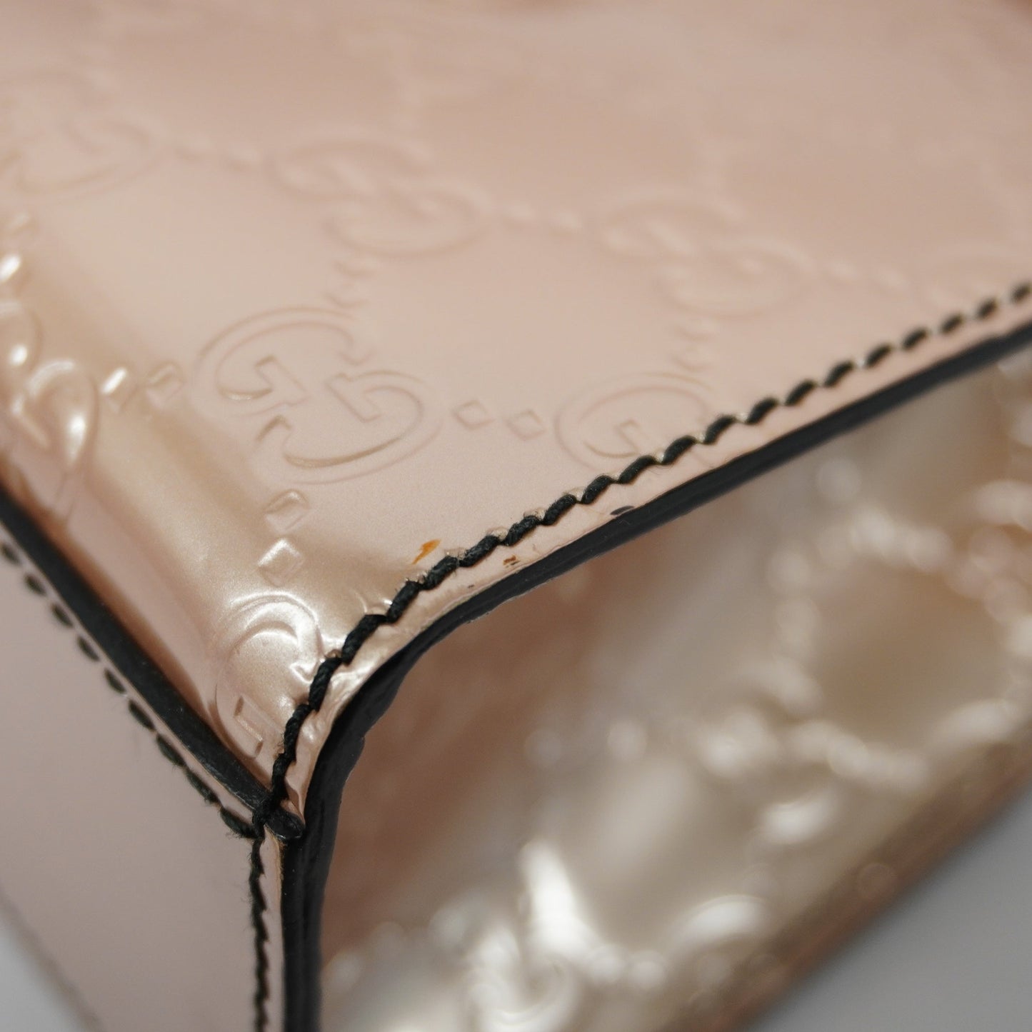GUCCI Horsebit Shoulder Bag Emily Enamel 295402 Women's Shoulder Bag Pink