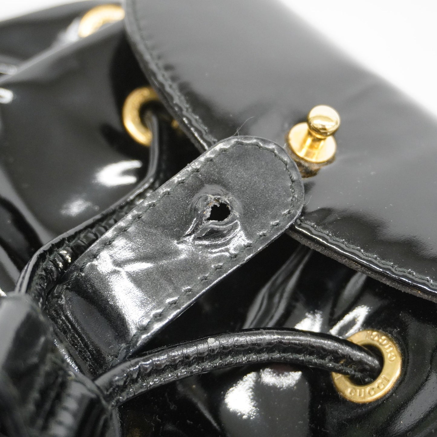 GUCCIAuth Bamboo Rucksack 003 1998 0030 Women's Leather Backpack Black