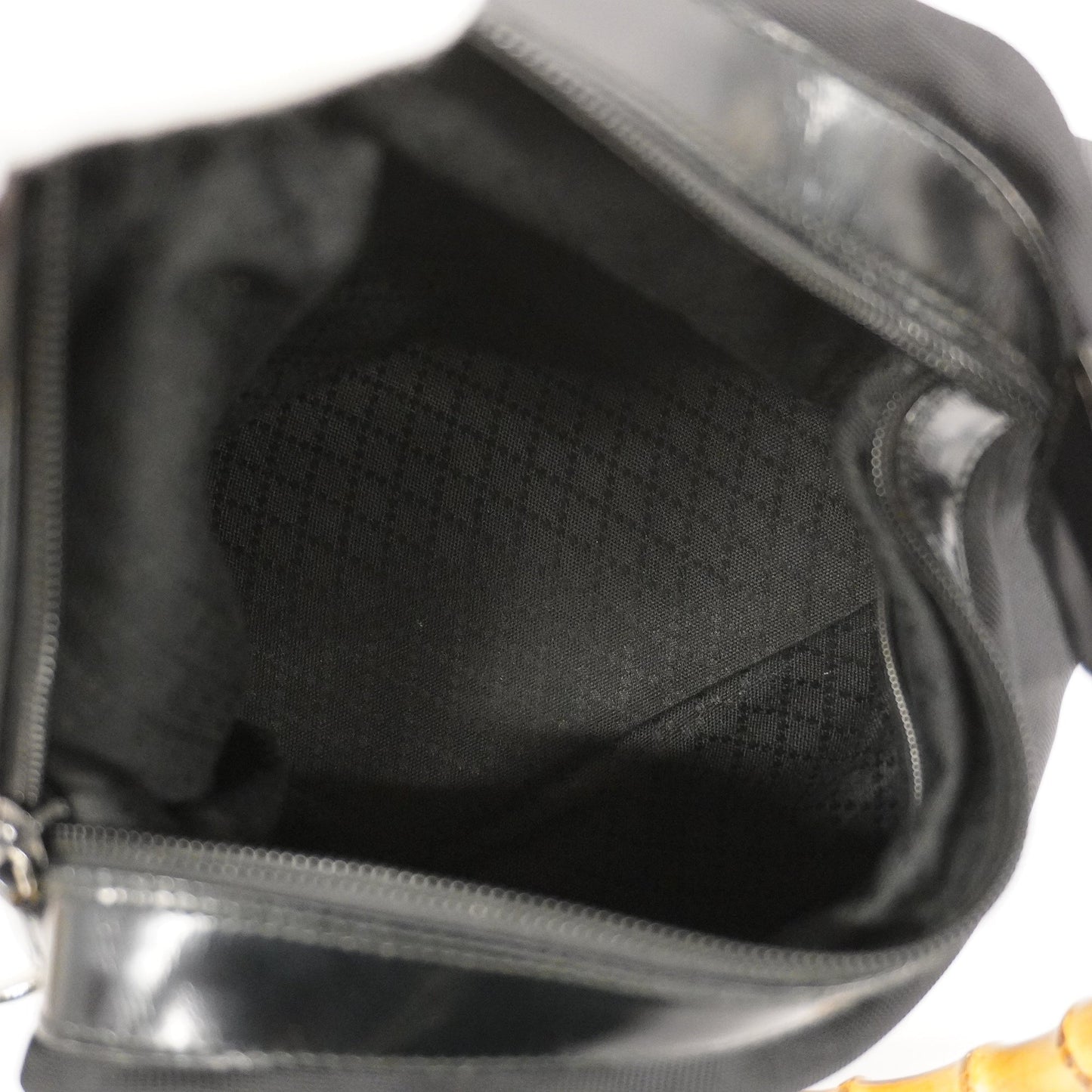 Gucci Bamboo Handbag 000 0531 Women's Nylon Black
