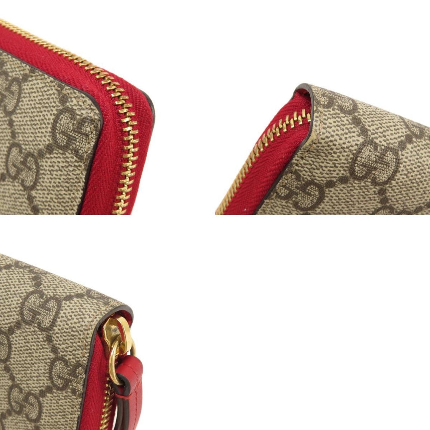 Gucci 506279 GG Supreme Long Wallet PVC Women's
