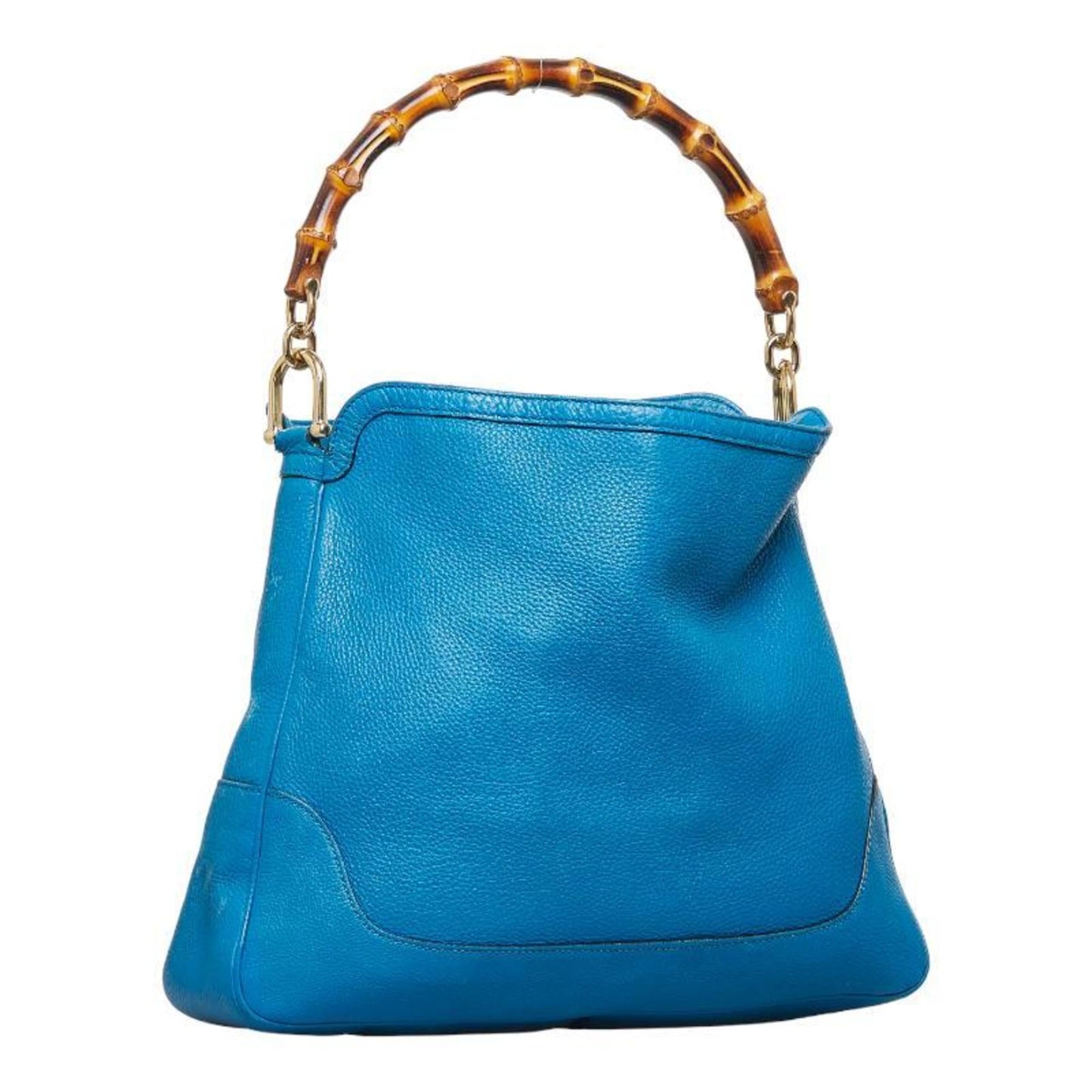 Gucci Bamboo Diana HandBag Shoulder Bag 282315 Blue Leather Ladies