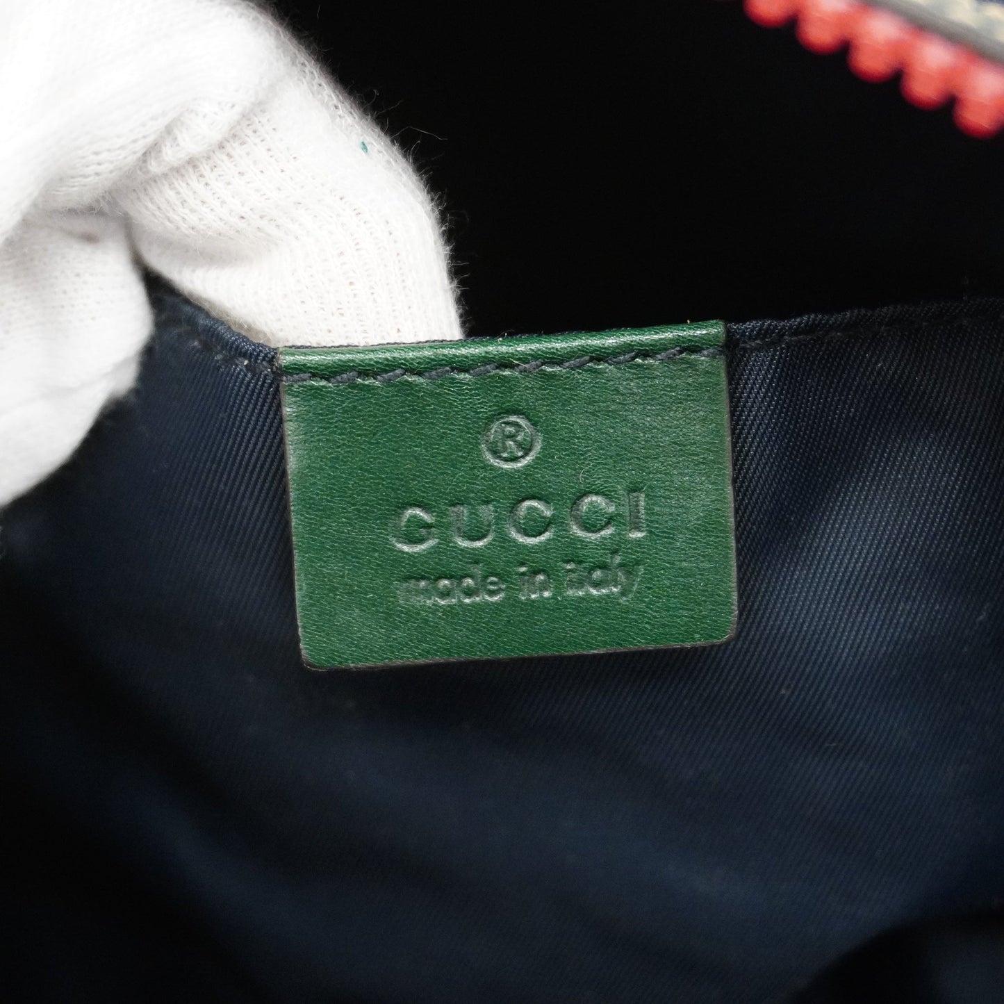GUCCI Boston Bag 189657 Women,Men,Unisex Nylon Boston Bag Navy,Red Color