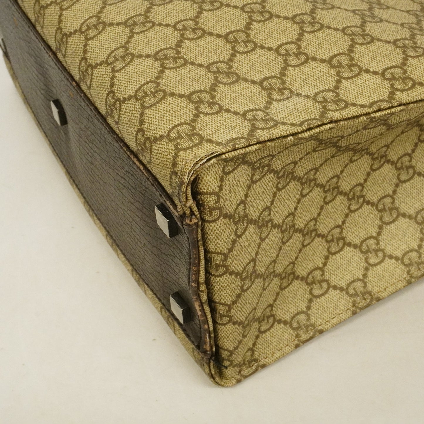 Gucci 91249 Women's GG Supreme Tote Bag Beige