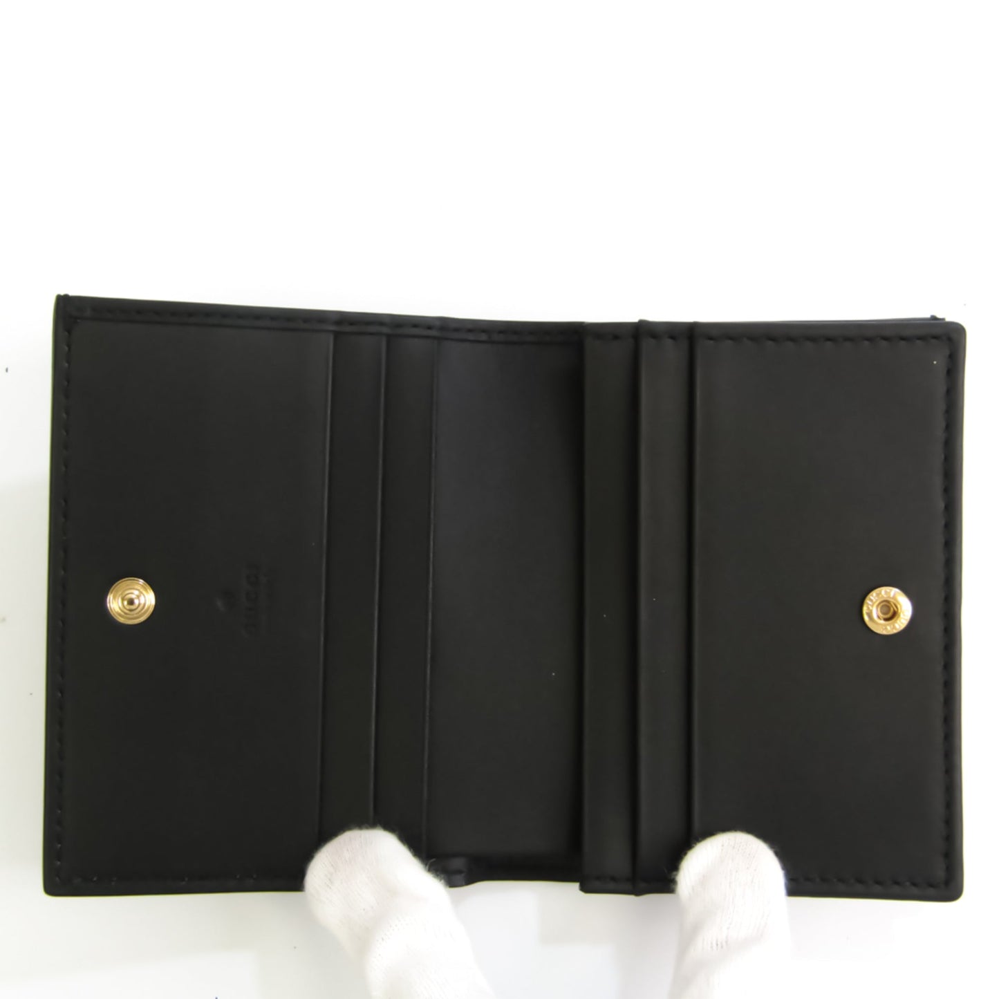 Guccissima 410120 Leather Card Case Black