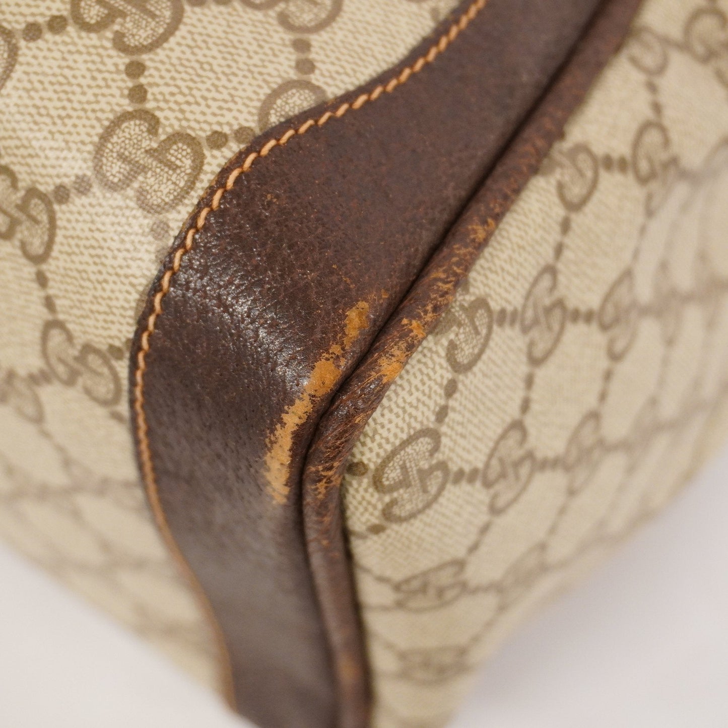 Gucci GG Supreme GG Supreme 98 002 468 Women's PVC,Leather HandBag Beige