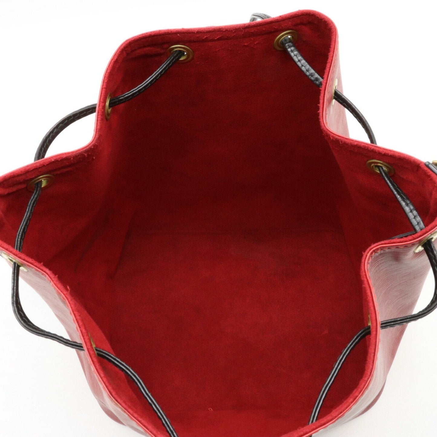 LOUIS VUITTON Epi Bicolor Petit Noe Shoulder Bag Leather Castilian Red Noir Black M44172