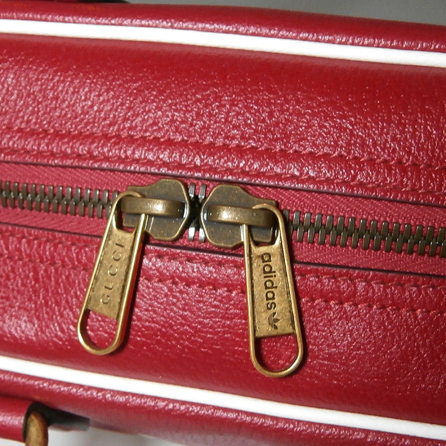 Gucci adidasxGucci Collaboration Mini Duffle Bag Boston Leather Red 702397