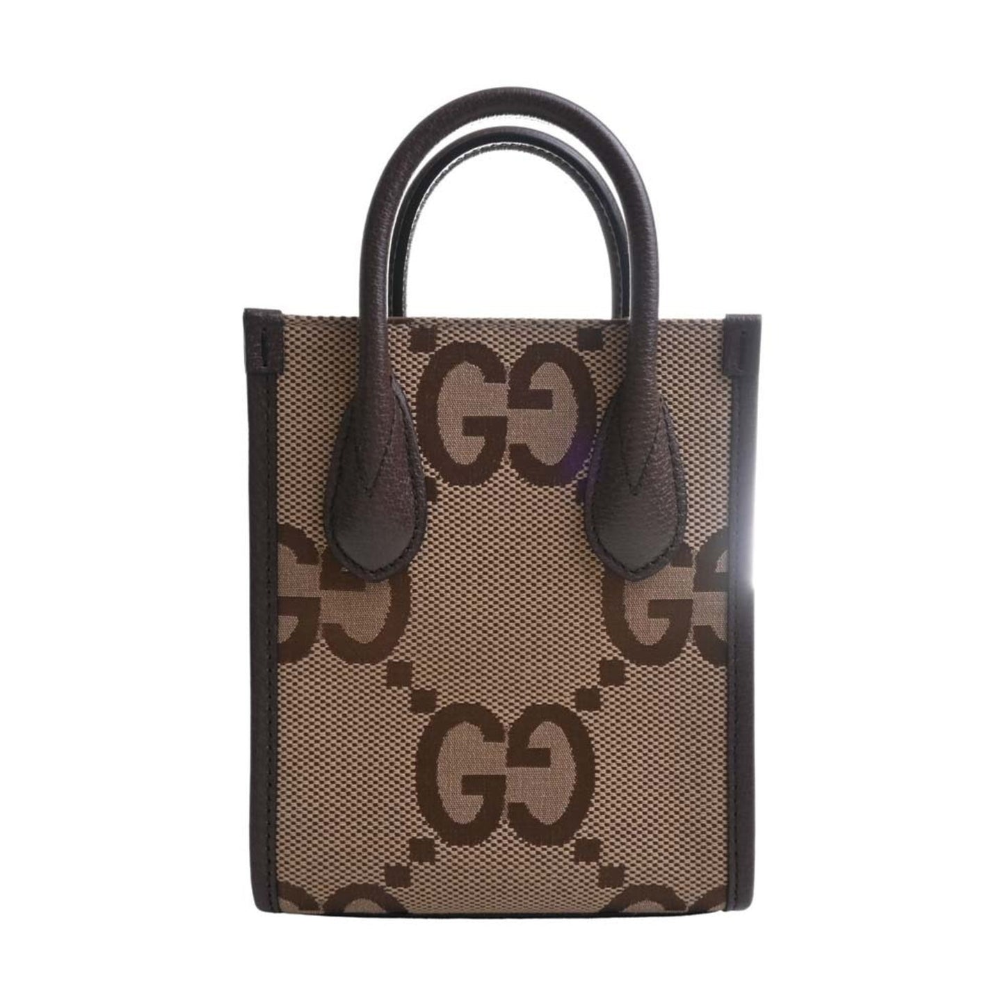 GUCCI Jumbo GG Canvas Leather Tote Bag Shoulder 699406 Beige/Brown Women's