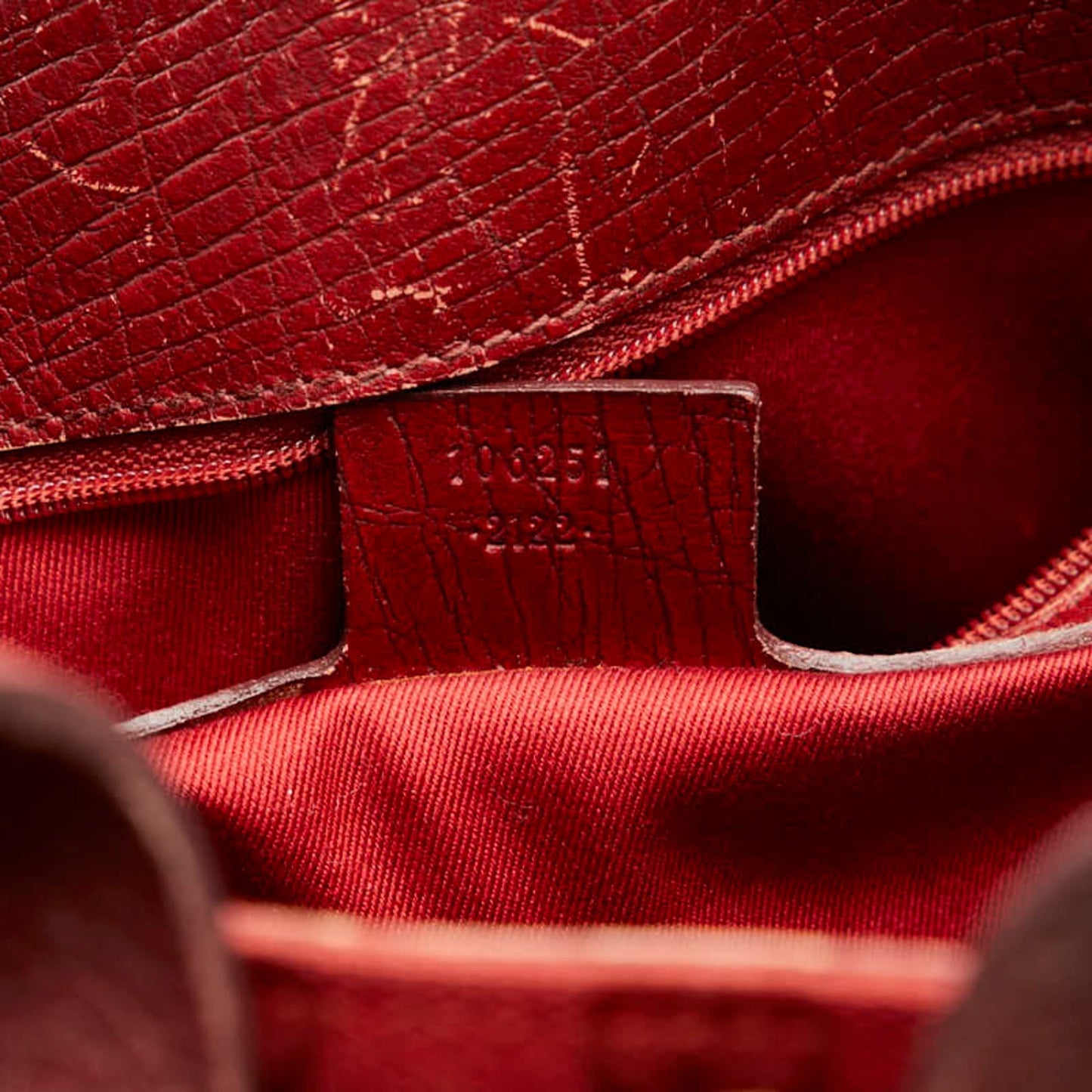 GUCCI GG canvas handbag tote bag 106251 red leather ladies
