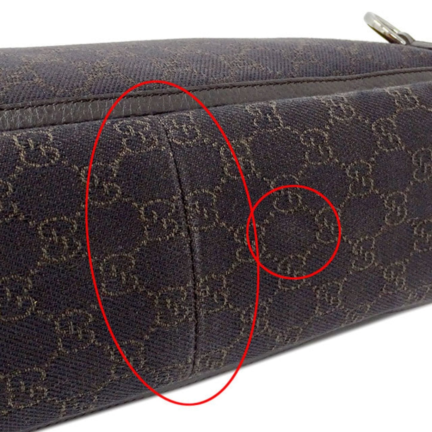 Gucci Bag Ladies Tote Shoulder GG Canvas 293580 Dark Brown
