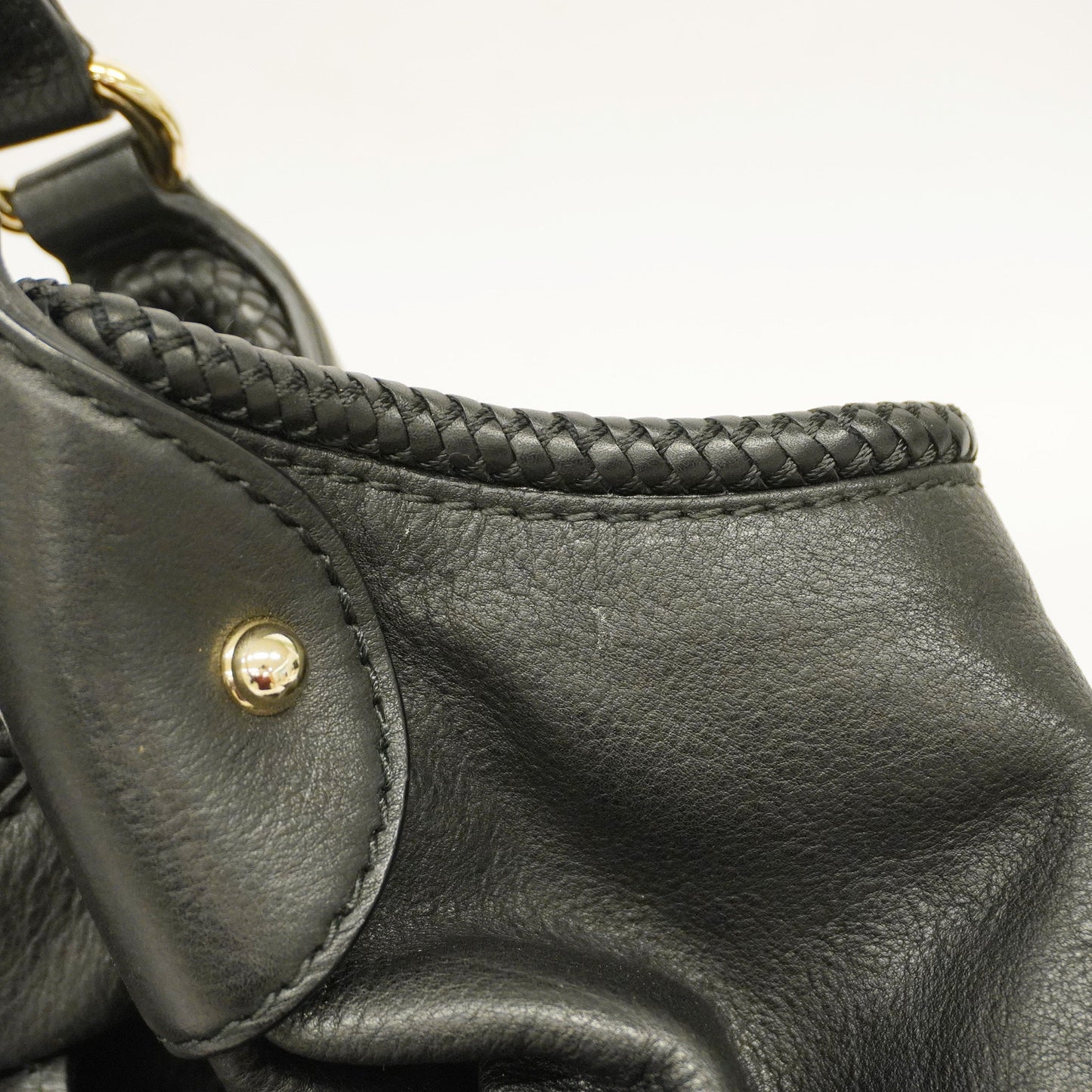 Gucci Marrakech 257029 Women's Leather Shoulder Bag Black
