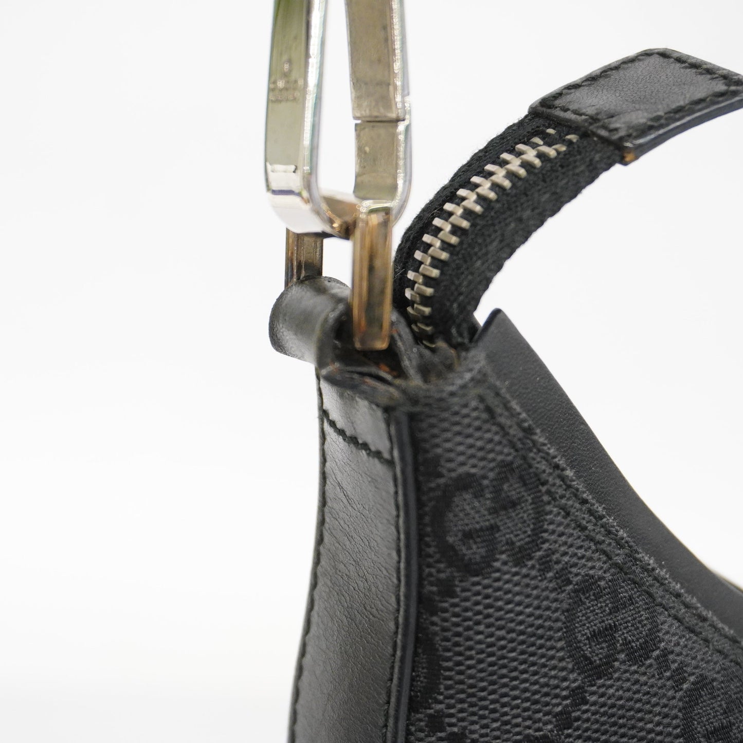 Gucci 000 0602 Women's GG Canvas Hand Bag Black