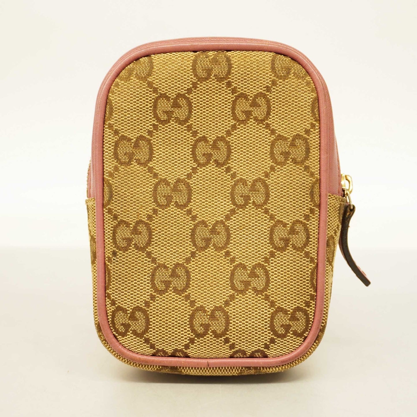 GUCCIAuth Pouch 548393 Women's GG Canvas,Leather Beige,Pink
