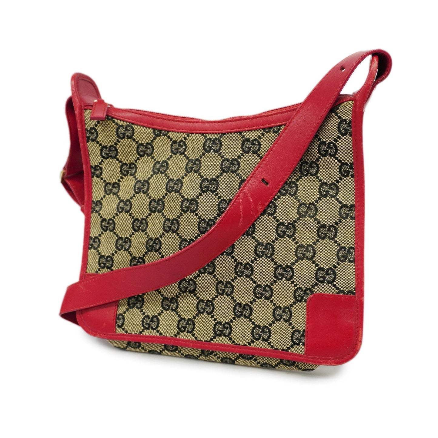 Gucci GG Canvas Shoulder Bag 001 4206 Women's Navy,Red Color